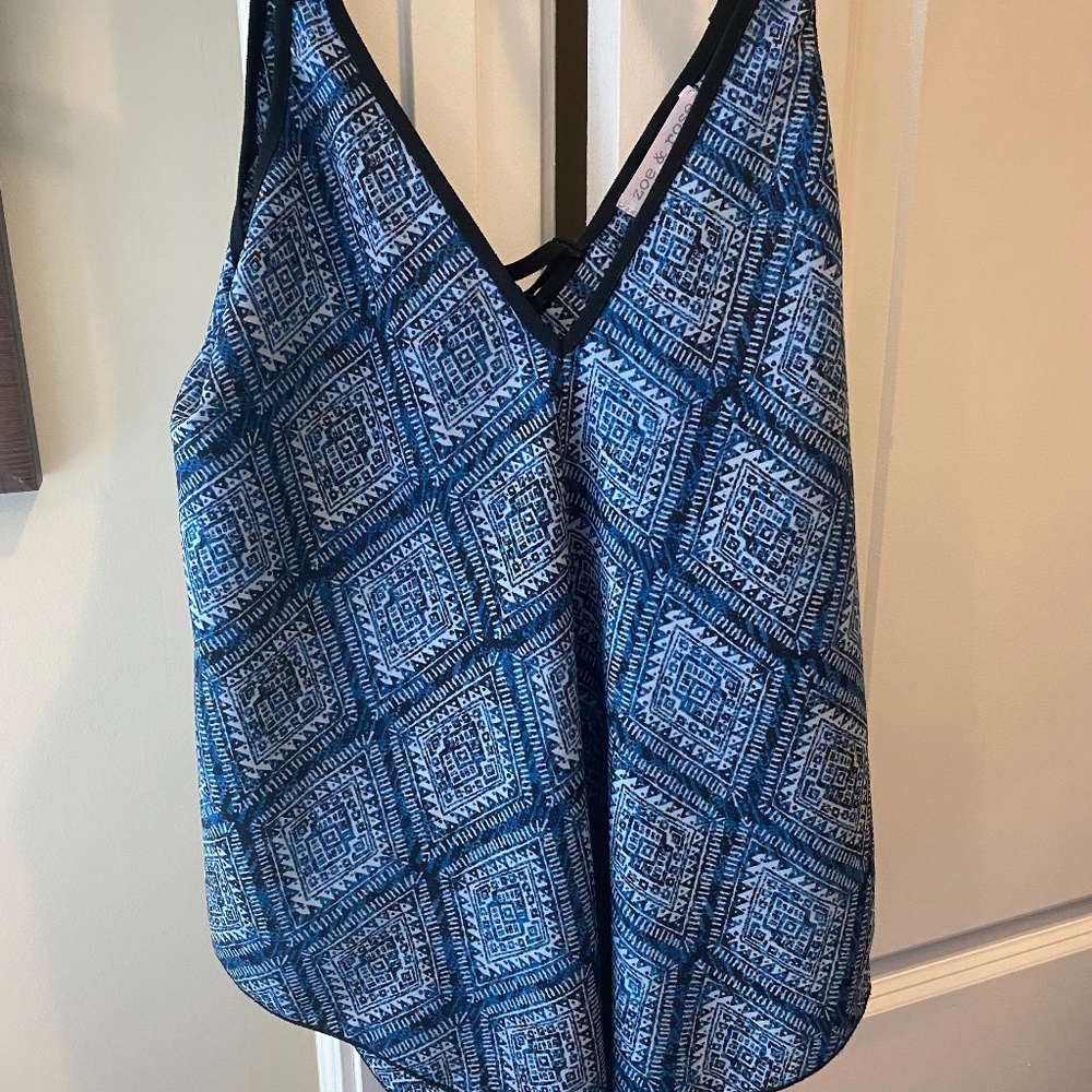 Band of Gypsies Blue v neck tank top